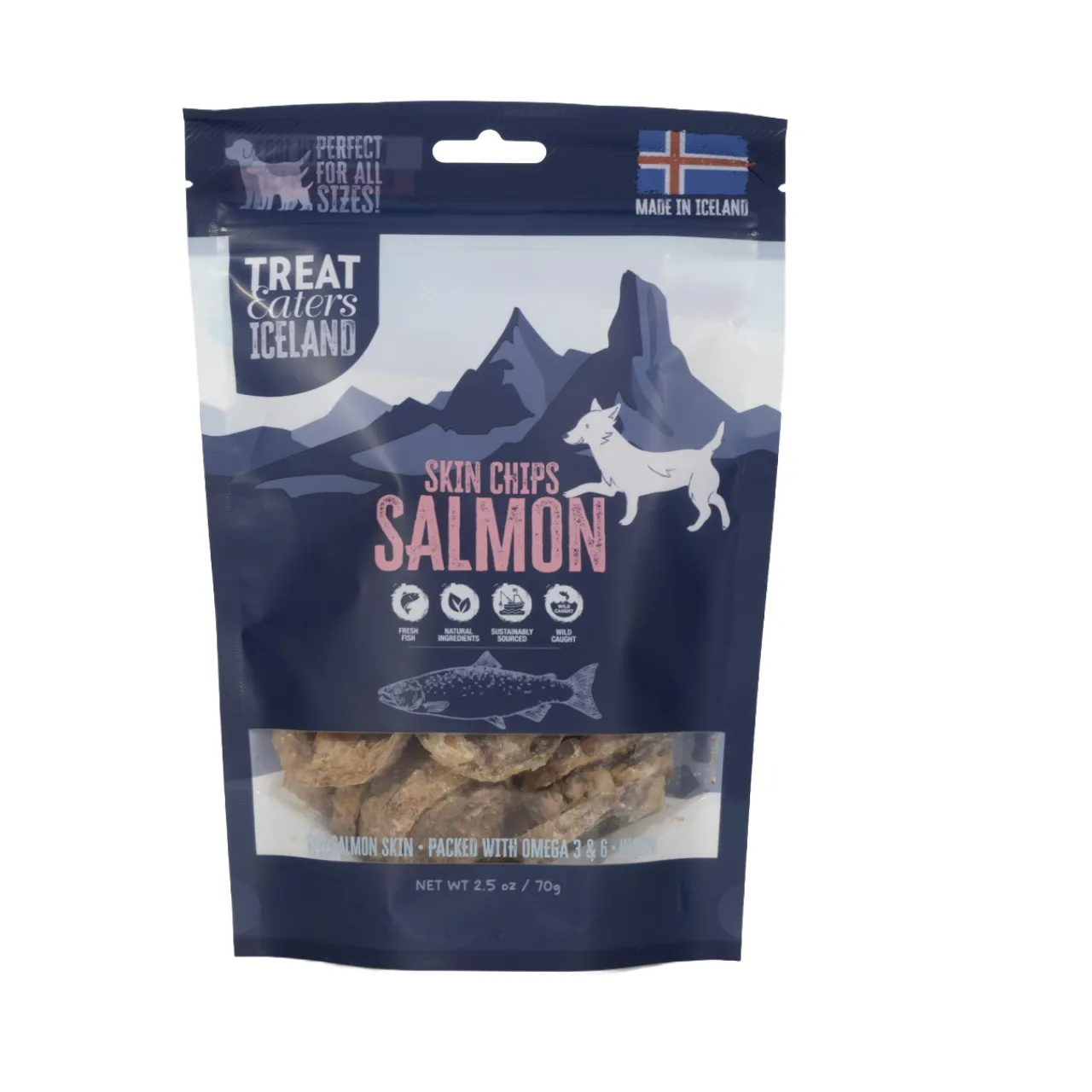 Treateaters Iceland lakseskind chips til hund 70 g